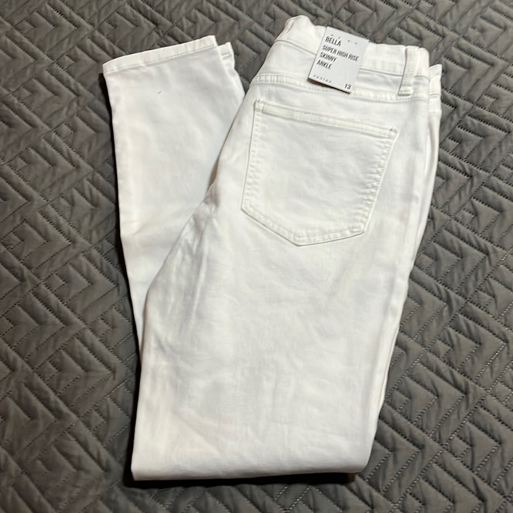 Eunina White Skinny Ankle Jeans